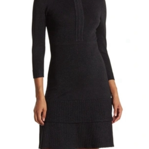 NANETTE LEPORE | Double Flounce Lurex Metallic Dress NWTs - Picture 6 of 9